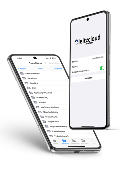 Responsive Darstellung des Interfaces von leitzcloud
