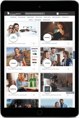 iPad - MitgliederBenefits - Rabattplattform für Vereine & Verbände - ehrenamt24